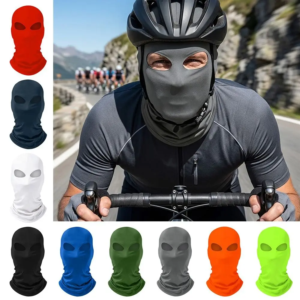Cotton Fiber Cycling Head Cover Breathable Sweat Absorption Sun Protection Head Wrap Full Face Motorcycle Cycling Head Cover