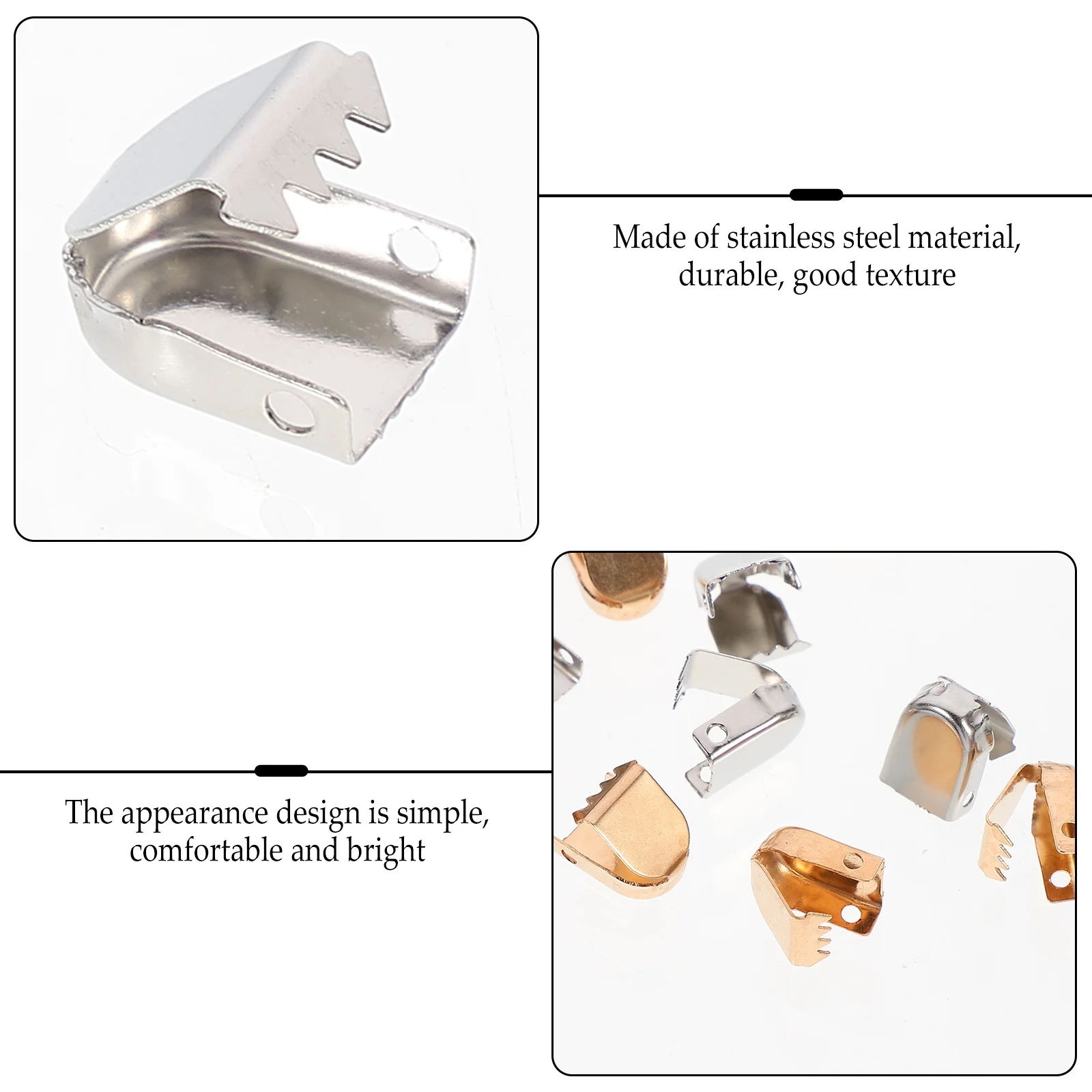 

100pcs Stainless Shoelace Clips Durable Metal Lace Locks For Shoes Lace Accessories Running Shoes Sneaker Accessories