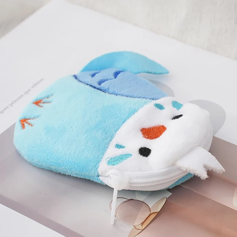 Cartoon Parrot Plush Bag for Children, Zero Wallet Pendant, Earphones and Data Cable Storage, Small Accessories, Wallet Bags, Zero, New