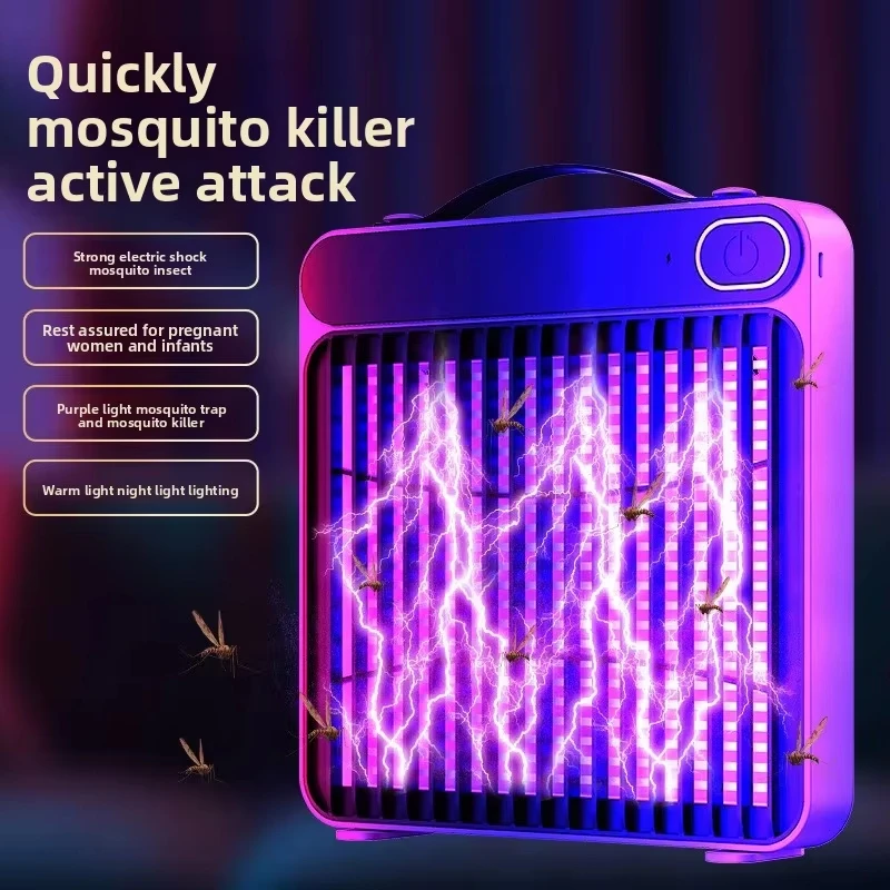Portable UV Electric Bug Zapper Mosquito Killer Lamp USB Rechargeable Hanging Design Fly Insect Trap Indoor  Commercial Use