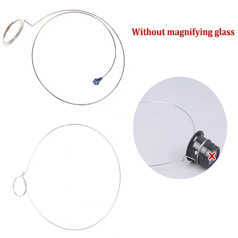 2Styles Stainless Steel Wire Eye Loupe Eyeglasses Holder Watch Repair Easy To Stuck Magnifier Eyepiece Steel Ring Accessories