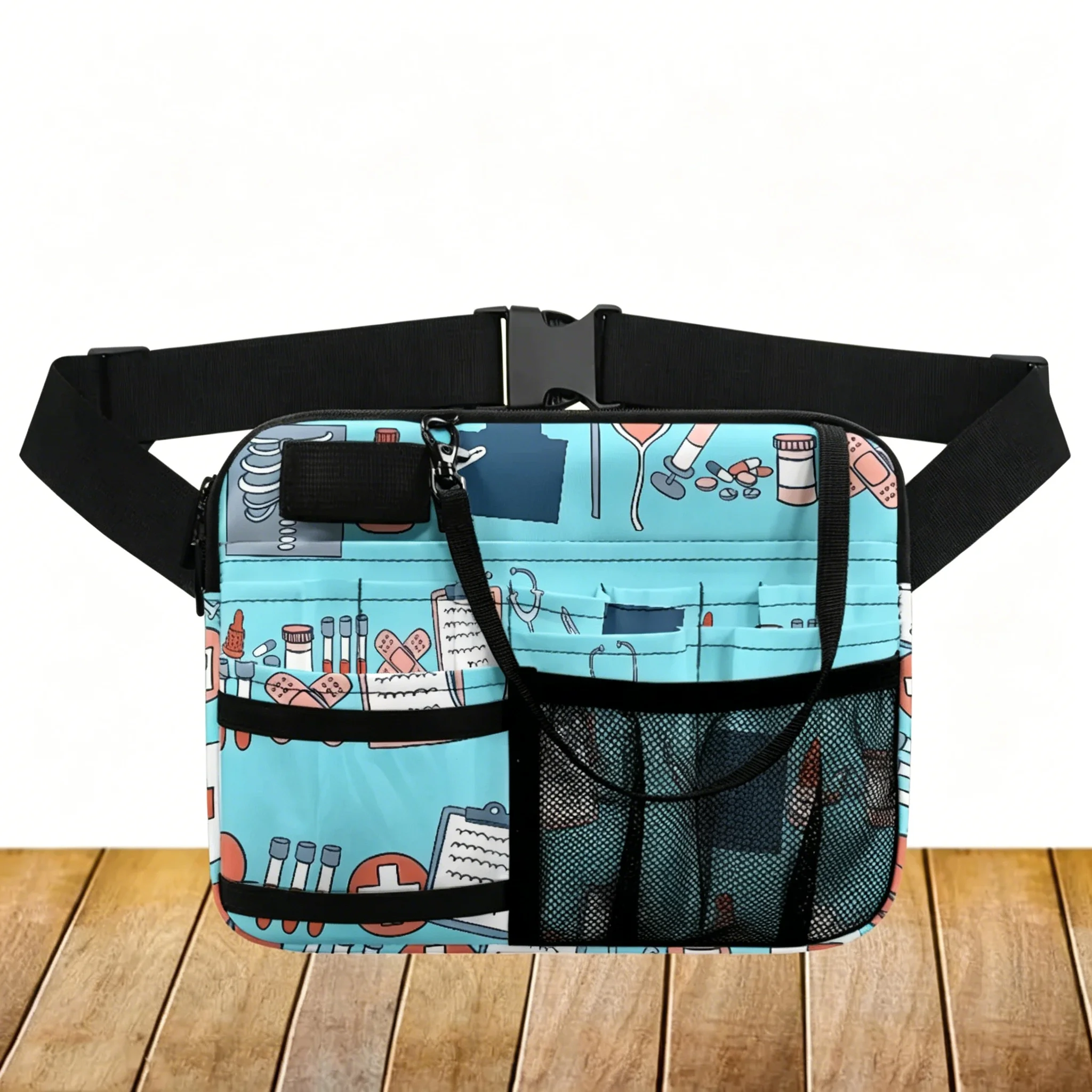 Pink Medical Theme Waist Bag - usage example