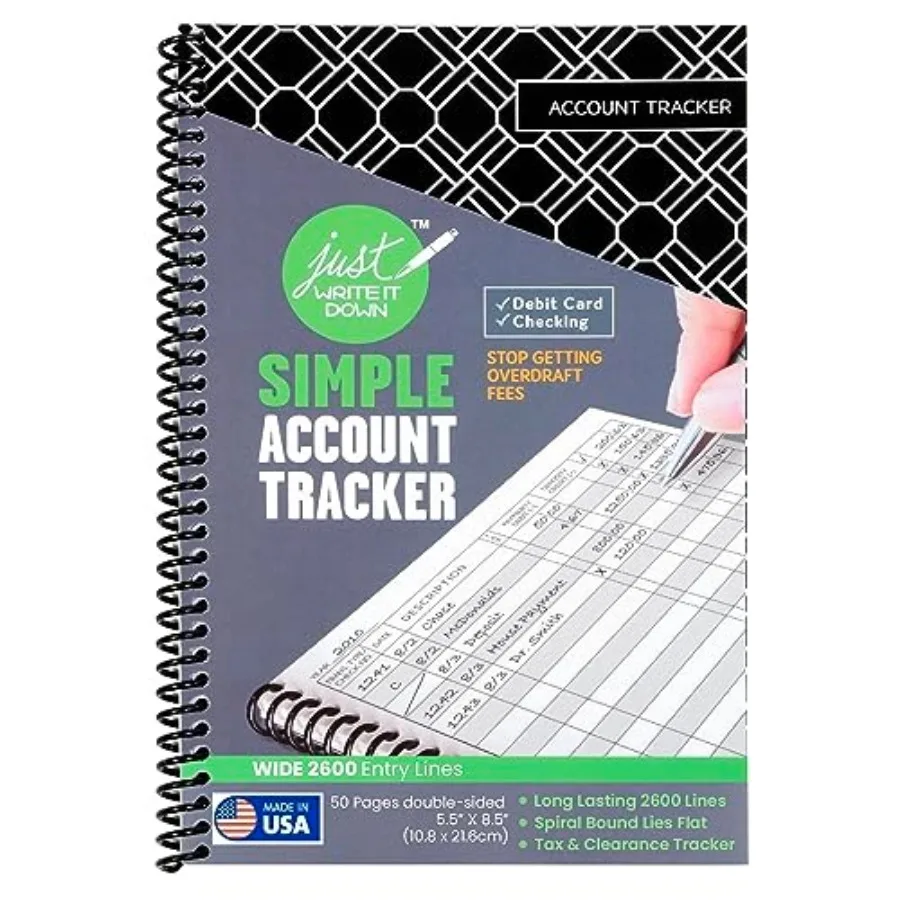 s Premium Check Book Register and Debit Card Ledger Notebook - Checking Account Register, Business Ledger, Cash Log and Expense