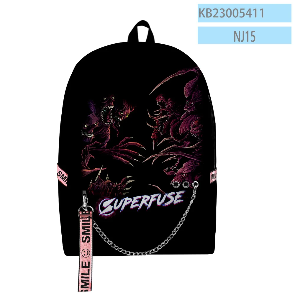 

Popular Youthful School Bags Unisex Superfuse ARPG Game Travel Bags 3D Print Oxford Waterproof Notebook Shoulder Backpacks