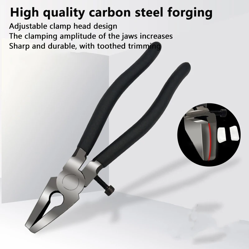 DIY Tool 6/8 Inch Clamping Pliers; Convertible Tiles Nippers; Practical Glass and Ceramics Breaker