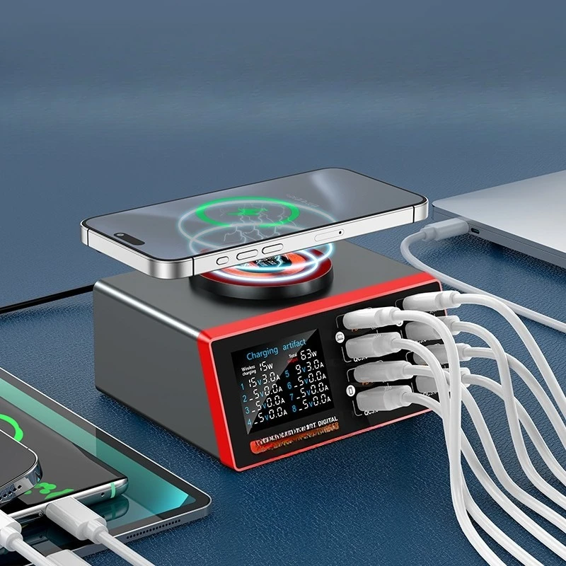 

Suitable for maintenance home multi-port charger S-500 desktop charger multi-function wireless charging device