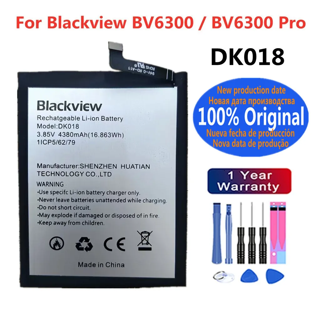 BV6300 4380mAh Original Battery For Blackview BV6300 Pro BV6300Pro Batteries DK018 Battery Bateria Batteries + Tools