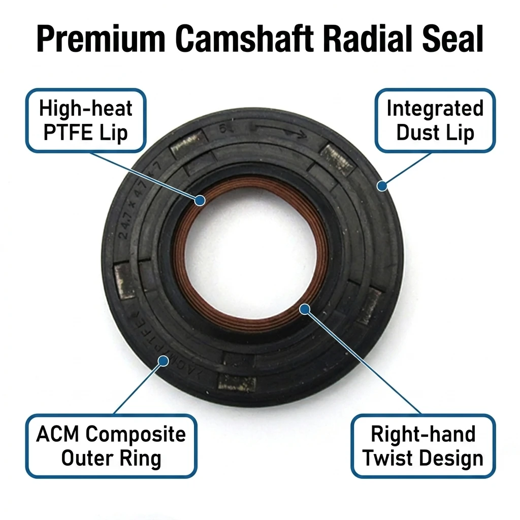 1/2/5/10 PCS Engine Camshaft Radial Shaft Seal For Ford Focus Kuga PSA 1.5 BlueHDi 2018-2026 2191039 9823920080 PTFE 24.7x47x6mm