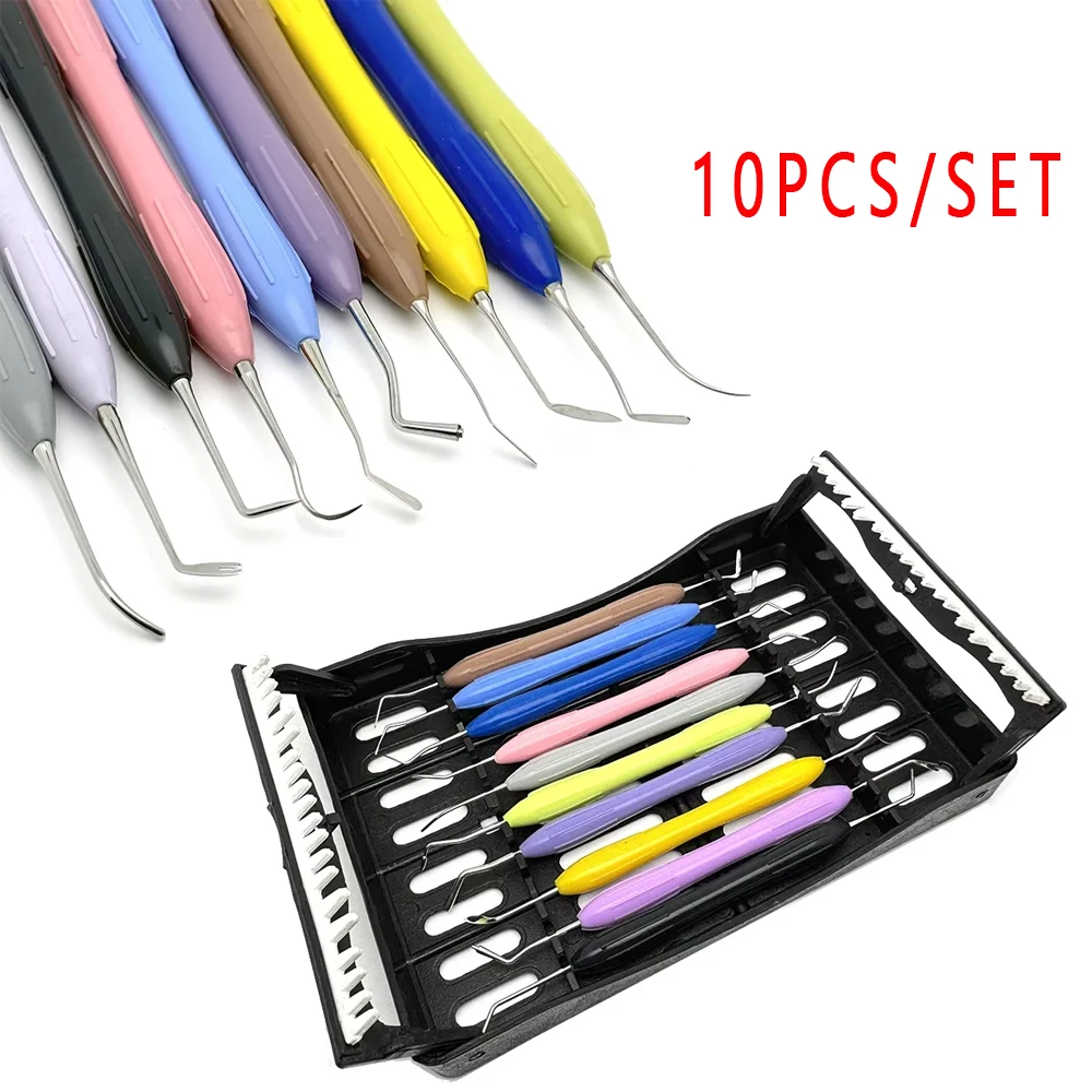 

10Pcs Dental Composite Resin Spatula Set for Silicone and Composite Mixing Sculpting Aesthetic Restoration Tool