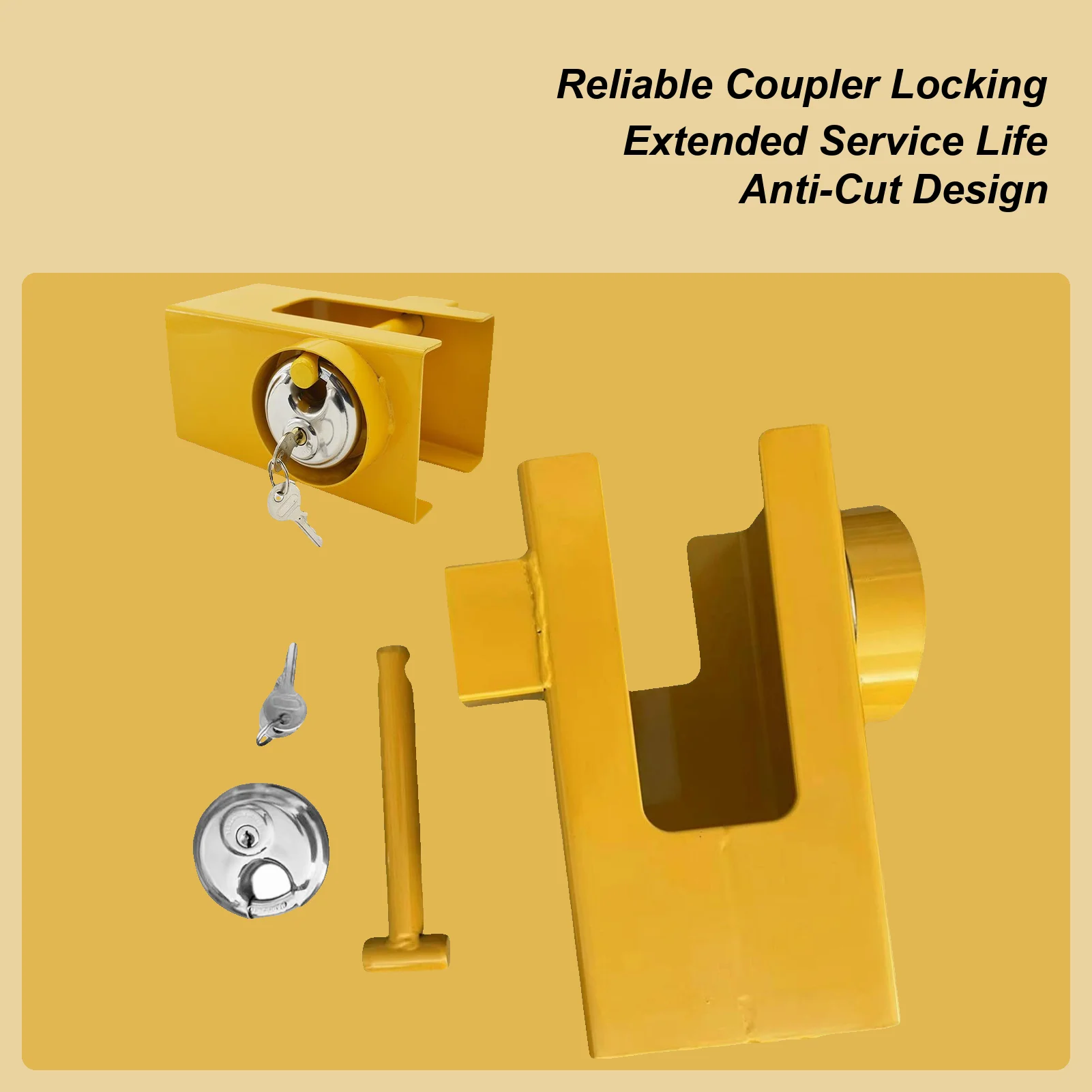 

Замок на языке прицепа, универсальный сверхмощный автомобильный аксессуар из нержавеющей стали, замок сцепного устройства прицепа для оборудования контейнера для грузовых дверей