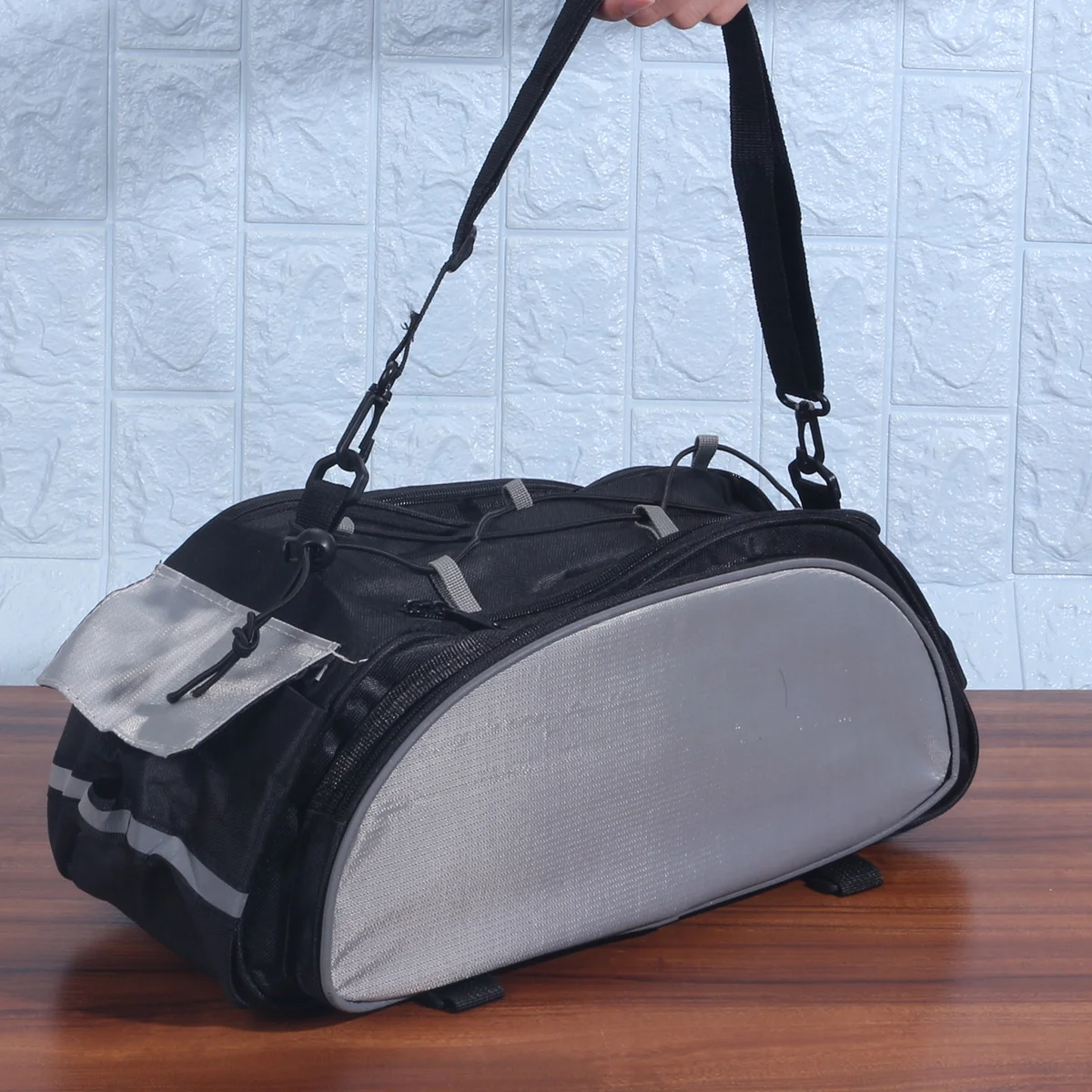 Bike Saddle Bag Outdoor Mountain Storage Pouch Compact Lightweight Shockproof Reflective Strap Cycling Seat Pack for Travel