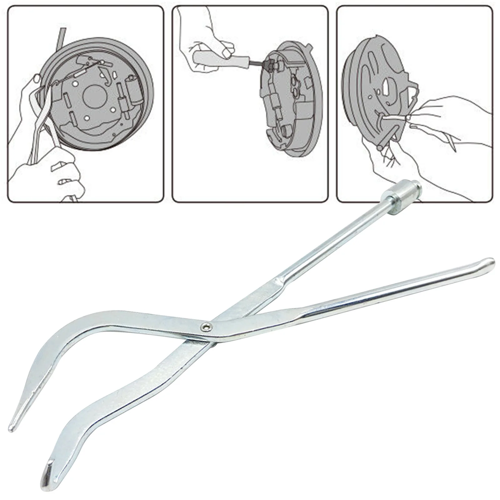 

31cm Car Drum Brake Line Shoe Return Spring Plier Remover Removal Repair Hand Tools Brake Shoe Spring Pliers Brake System