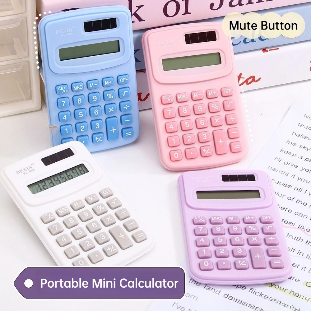 Mini Color Calculator, Silent Keys, Slim and Lightweight Design, Individually Packaged