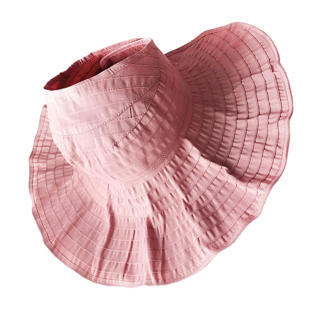 

Fashionable Lightweight Large Brim Fisherman Hat Sun Protection Bucket Hat For Beach Hiking Camping Outdoor Dark Pink