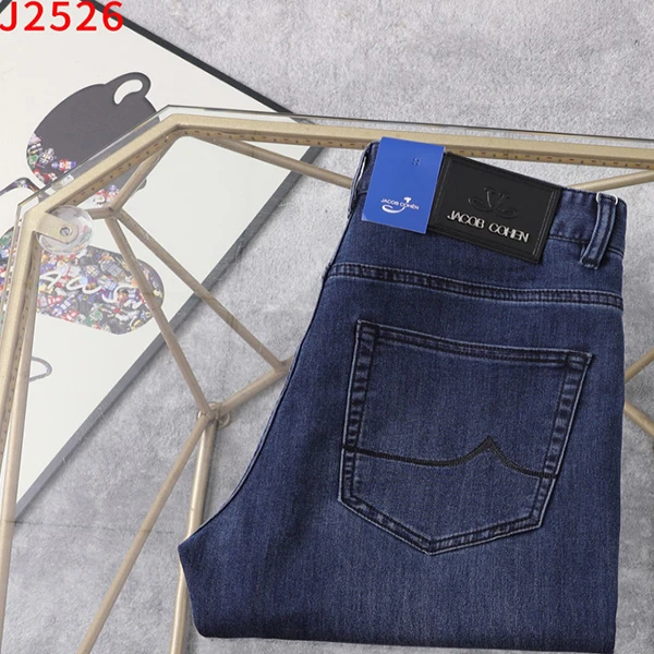 

New 2025Jaco Men's Denim Jeans Straight Leg Elastic Luxury Casual mid Low Waist Zipper Fly All Seasons Comfort Fit