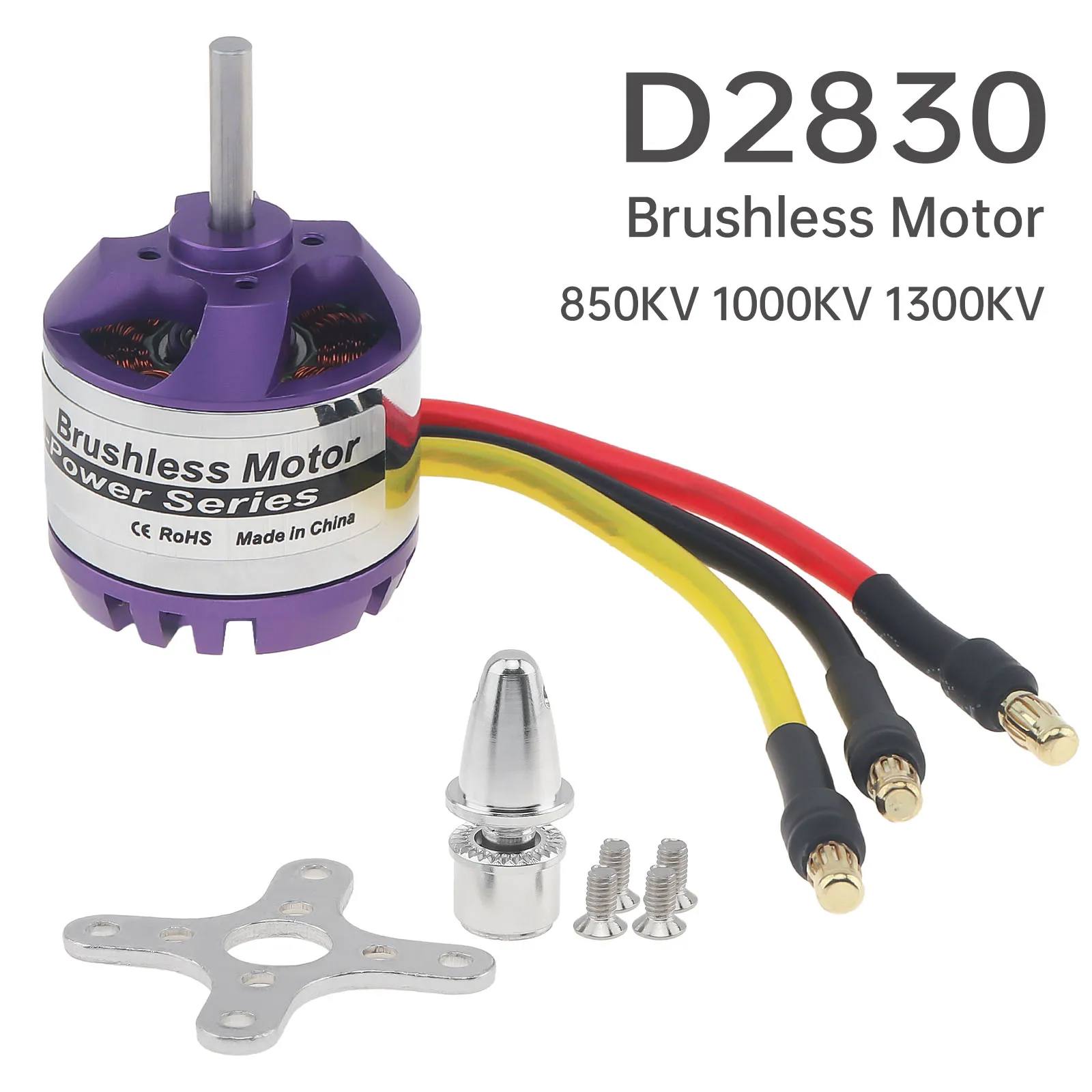 1/2/4 PCS D2830 Brushless Motor 850KV 1000KV 1300KV Outrunner Motor RC Plane Motor for RC Multicopter Drone Fixed Wing Airplane
