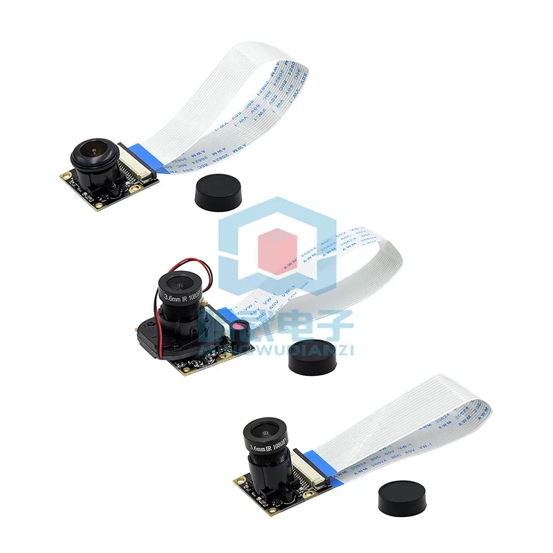 Raspberry Pi 4 Nachtsicht-Fisheye-Kamera 5 MP OV5647 70/95/160 Grad einstellbare Brennweite