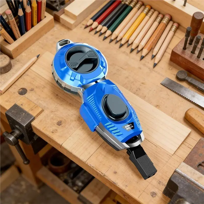 AB41-Chalk Line Marker, Automatic Retractable Precision Too For Wood Layout Marking For Carpenter Roofing Drywall