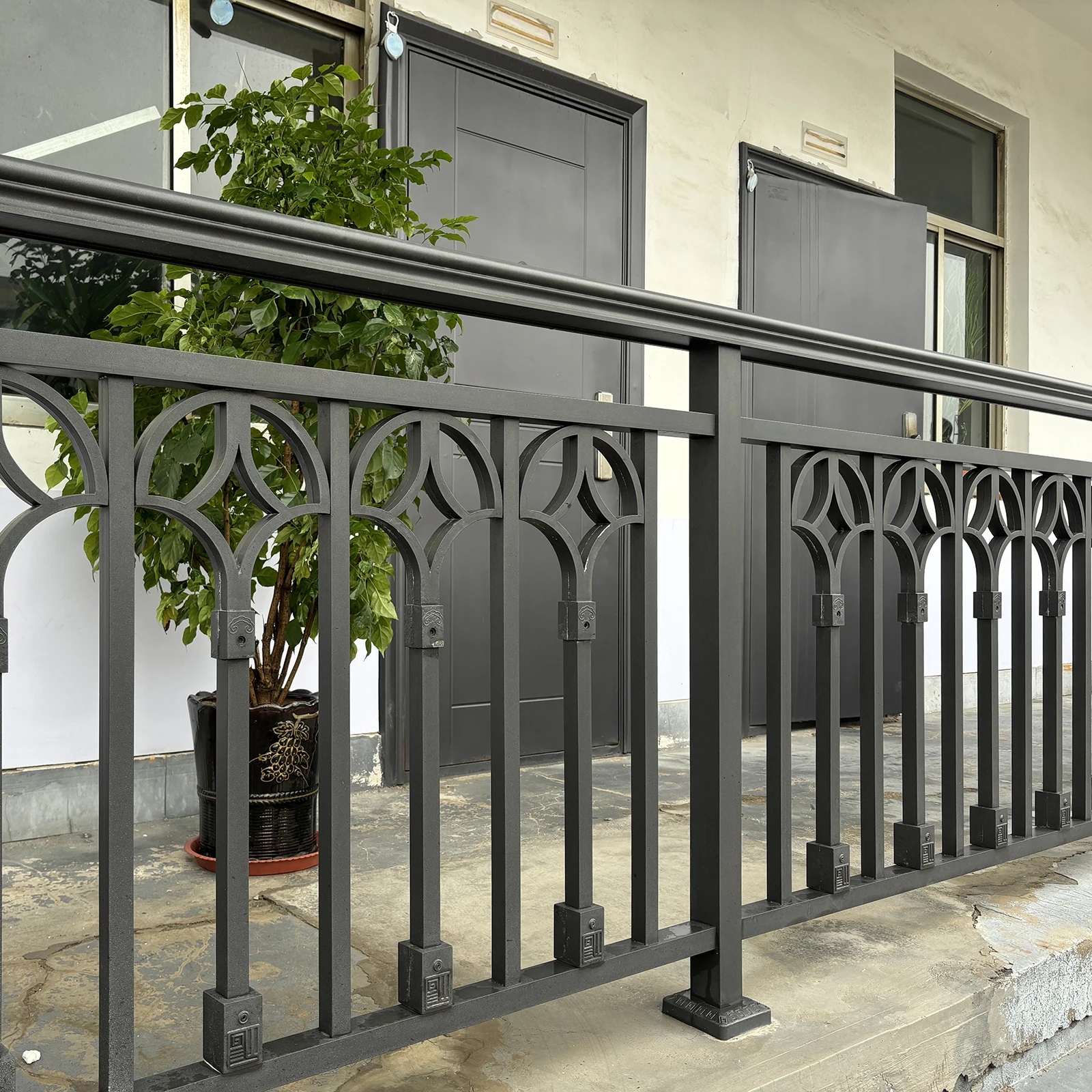 Aluminum Alloy Outdoor Stairs & Balcony Railings Villa Terrace Handrails Contemporary Design