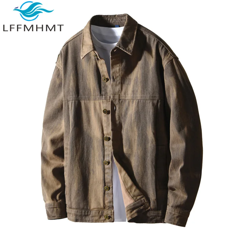 

Z887 Мужская свободная повседневная куртка с длинным рукавом, удобная высококачественная повседневная одежда из 100% хлопка, зимняя мода, уличные пальто, мужские