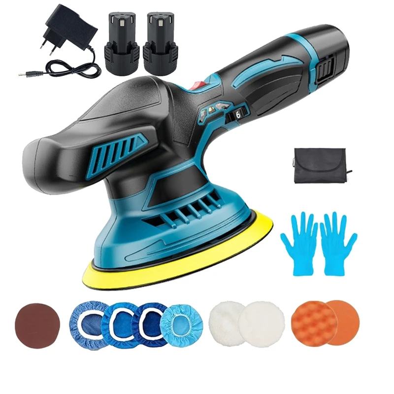 

1Set Cordless Car Polisher 12V Battery Powered Electric Polishing Machine Portable (EU Plug)