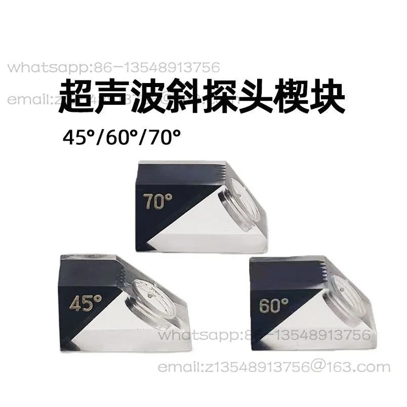 American Standard Oblique Probe Wedge 45 ° 60 ° 70 ° Acoustic Flaw Detector Detachable Delay Delay Block Spot