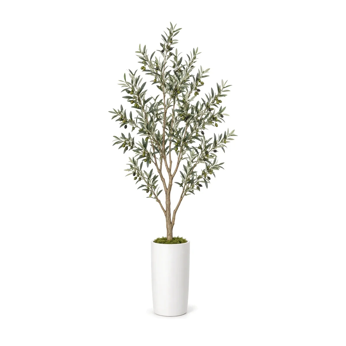 Artificial Olive Tree 183cm Faux Olive Plant Lifelike Silk Leaves with Planter Indoor Outdoor Home Office Decor