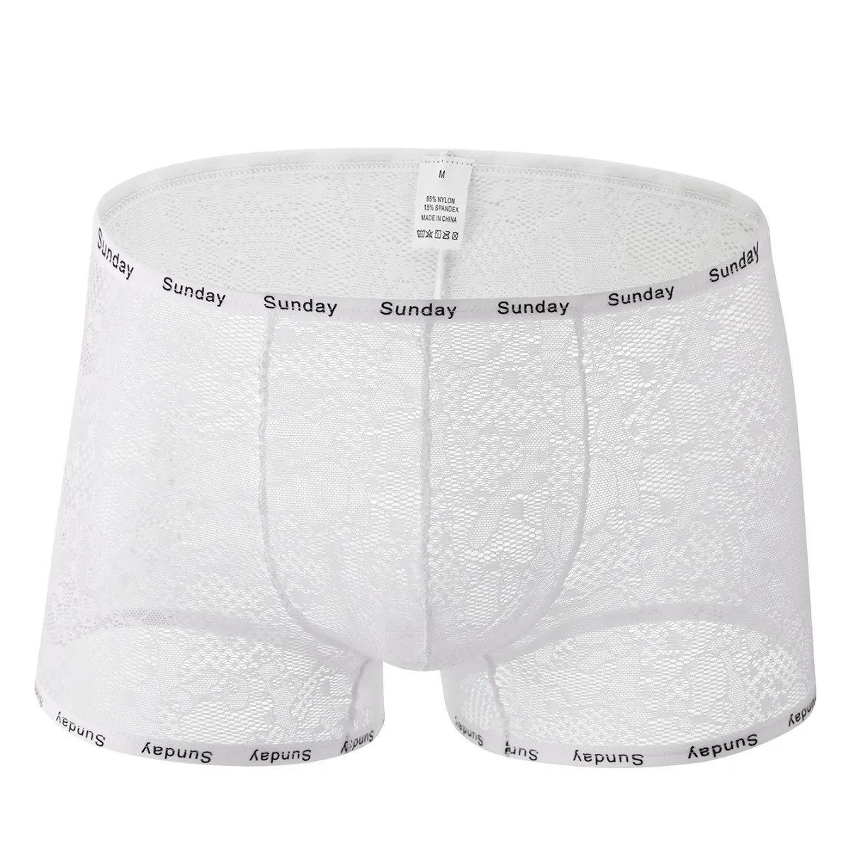 

Lace Mesh Sheer Bulge Boxy Underwear Gays Sexy U Pouch Boxer Briefs See-through Erotic Underwear Transparent Soft Thin Knickers