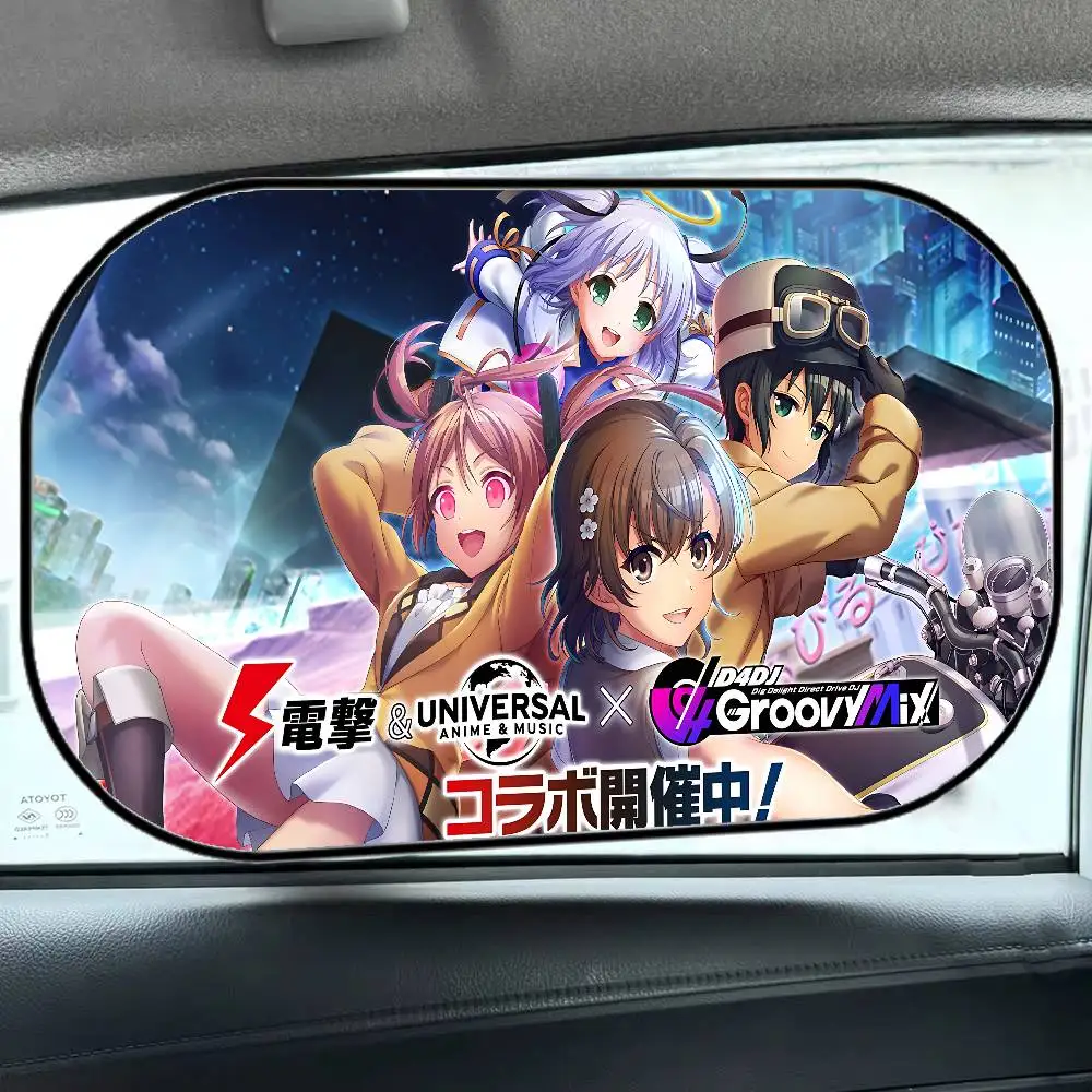 D4DJ رائع مزيج الجانب نافذة الشمسيات سيارة فيلم الجانب نافذة الشمسيات الزجاج الأمامي السيارات نافذة ظلة غطاء للأطفال الطفل #4