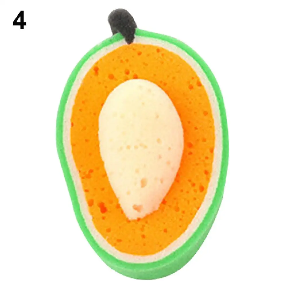 Cleaning Sponge Strawberry Orange Kitchen Tool Fruit Dish Washing Cleaning Cloth Gadget Sponge Scouring