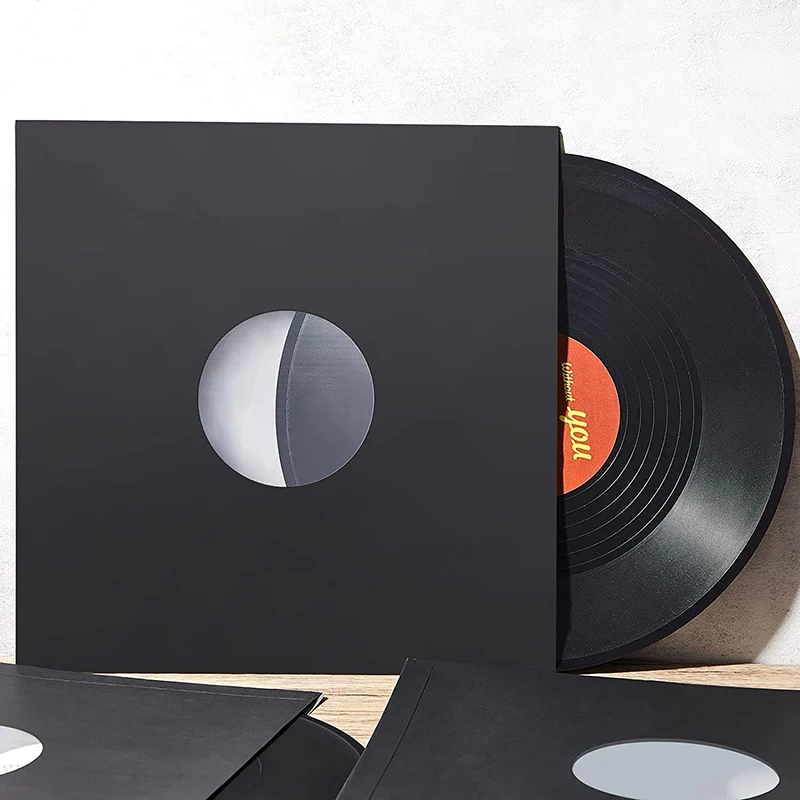 10pcs Vinyl Records Sleeves LP Record Cover Resealable Outer Sleeves Thickened Kraft Paper Bag Vinyl Record Protection Bags