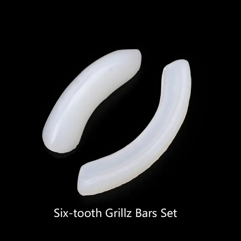 Practical Silicone Molding Bars for Top and Bottom for Grillz Safety Teeth Cap Replacement One Size Fits Male and Female