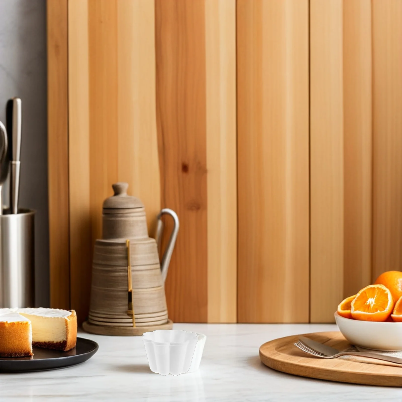 

4pcs Baking Mold Set: Plastic Pudding Cup Molds Non Stick For Jelly Mousse Cake Tart Dessert Making Kitchen Tool