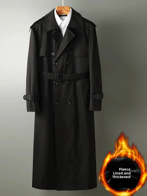 

Новое мужское утепленное повседневное пальто до колен в британском стиле на осень-зиму-весну, из полиэстера