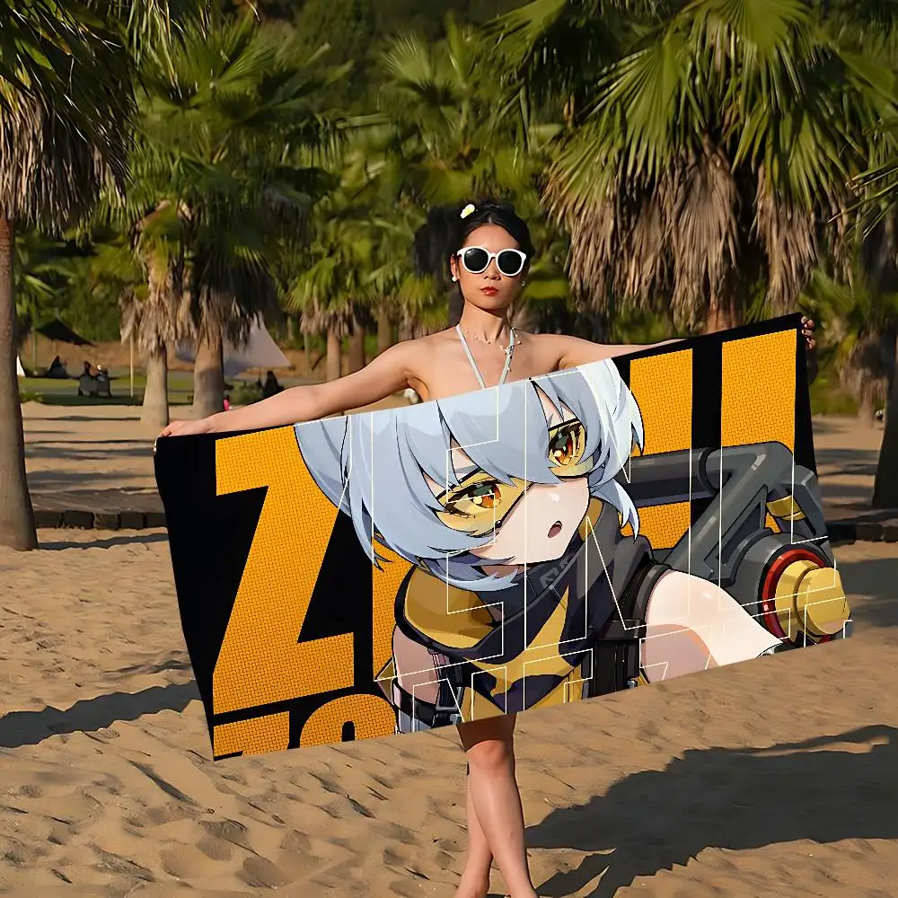 Zenless Zone Zero Game Anmie Microfiber Blanket Quick Drying Beach Towels Oversized Printing Super Absorbent Pool Towel Blanket
