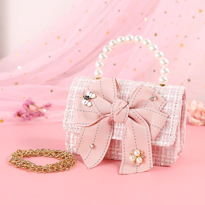 New Girl Messenger zaino bambini Flower Princess Bow Bag Cute Shoulder Packet borsa portamonete borsa regalo per bambini