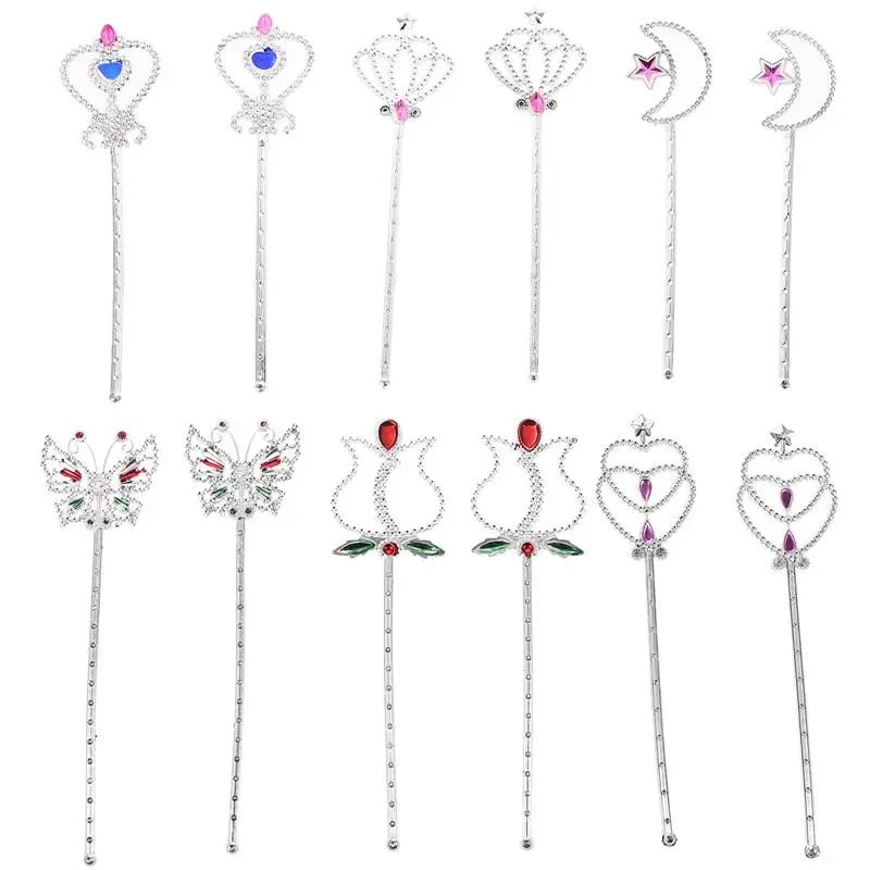 Fairy Wands Party Costume Accessories Scepter Sticks Favors Women Dress Prince Angel Star King Staff Magical Stick Girls