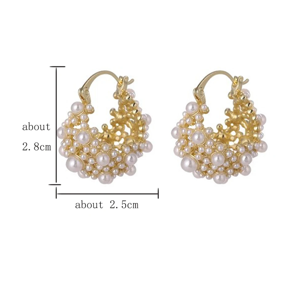 ZAKOL Irregular Metal Pearl Earrings European American Style Personalized Fashion Stud Earrings Ladies Girls Travel Accessories image 6