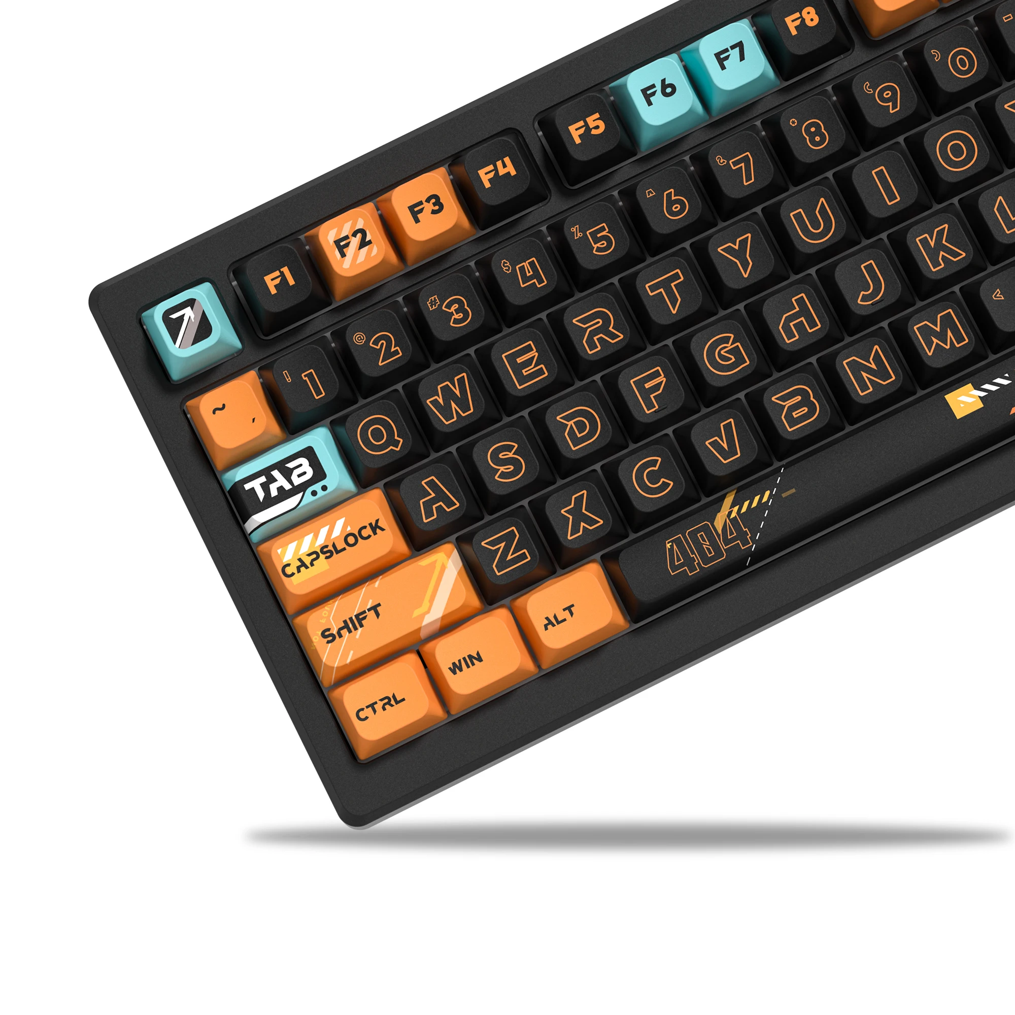 

XVX Cherry Profile 141 Keys Keycaps Game Theme 1.5mm Thick Wall Double Shot PBT Key Cap 5 Side Dye-sub Black Yellow Keycaps