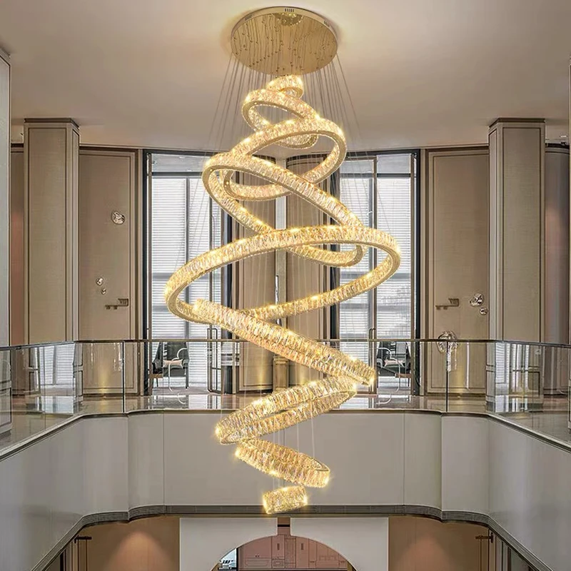 Modern Home Decor Led Lights Pendant Light Lamps Forstaircase Chandeliers For Living Room Hanging Light Indoor Lighting
