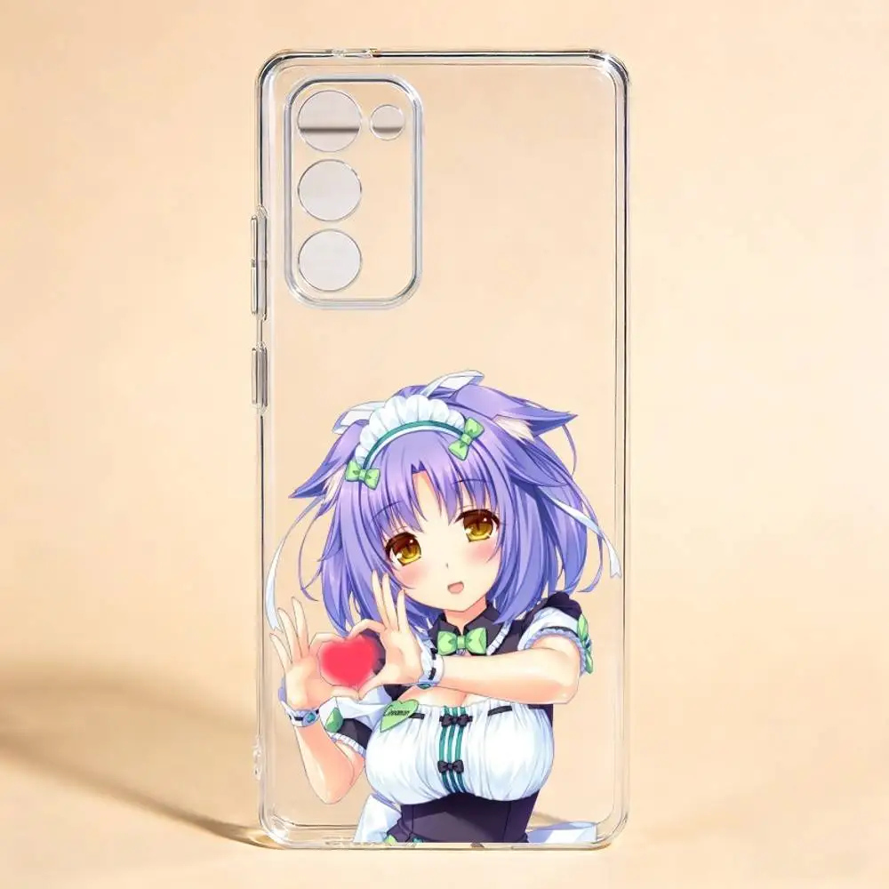 Nekopara Anime Girl Game Phone Case For Samsung Galaxy S24 S25 S23 S22 S21 Transparent Cover Case