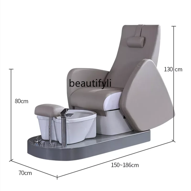 Electric Foot Bath Chair Foot Soaking Multifunctional Nail Art Sofa Spa SPA Foot Bath Chair Single, Massage