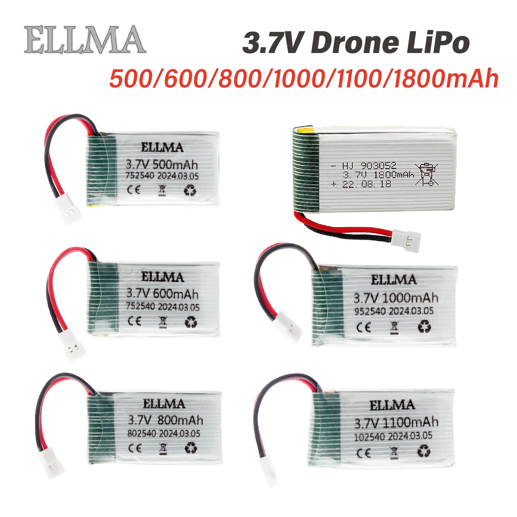 Аккумулятор Lipo для дрона SYMA X5C X5 X5SW X5HW X5HC, 500/600/800/1000 мАч, запасной аккумулятор для квадрокоптера