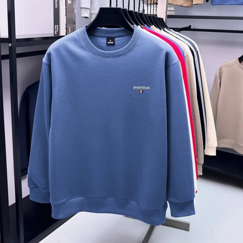 Luxusmarke Herren Langärmel T-Shirt Koreanische Version Mode Einfache Buchstaben Stickerei Design Casual Rundhals Sport Bluse – Detail 9