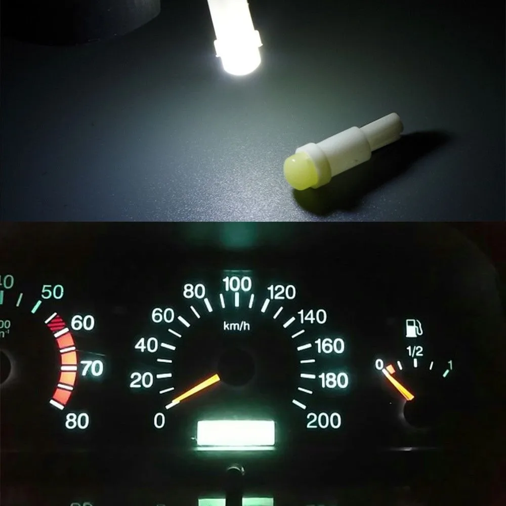 6000-6500K T5 lampki Led nowe Auto boczny klin deska rozdzielcza oświetlenie Cob Super jasne żarówki 12V wnętrze samochodu