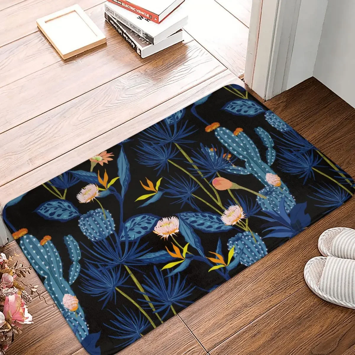 Non-slip Rug Doormat Living Room Mat Night Cactus Balcony Carpet Entrance Door Decorative