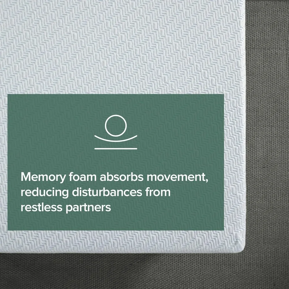 مرتبة QuadCool من إسفنج الذاكرة مقاس 12 بوصة بحجم مزدوج - غطاء منسوج ناعم، تبريد جل، معتمد من الولايات المتحدة #5