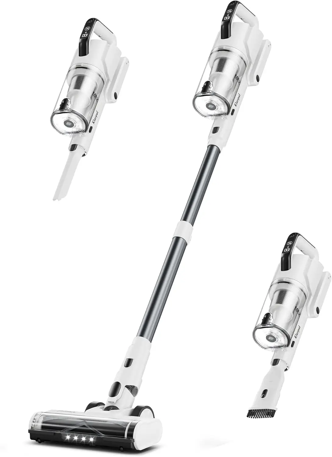 Cordless Vacuum Cleaner, 600W Motor, 50KPA Suction, 70Min Runtime, Fast Charging, LED Touch Screen