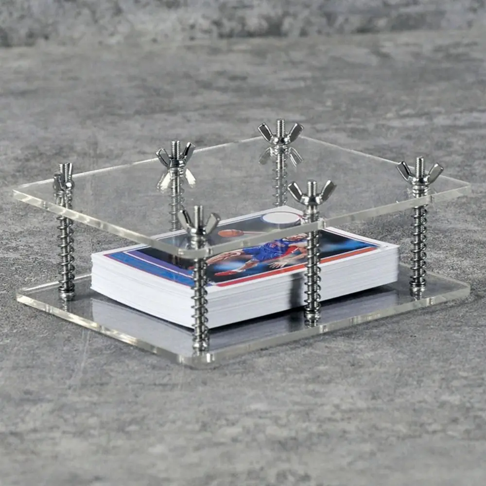 Flatten Tool Card Press Tool Transparent Stainless Steel Card Correcting Device Acrylic Repairing Device Card Bending Corrector