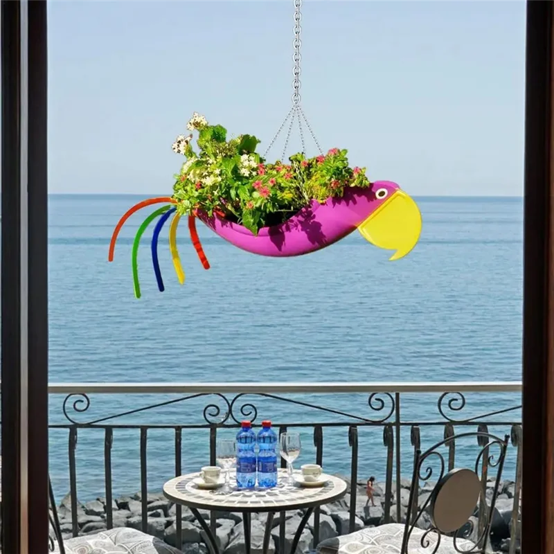 

B28C-металлический цветочный горшок, изысканная форма, красочный цветочный горшок, подвесной горшок, садовые декоративные цветочные горшки